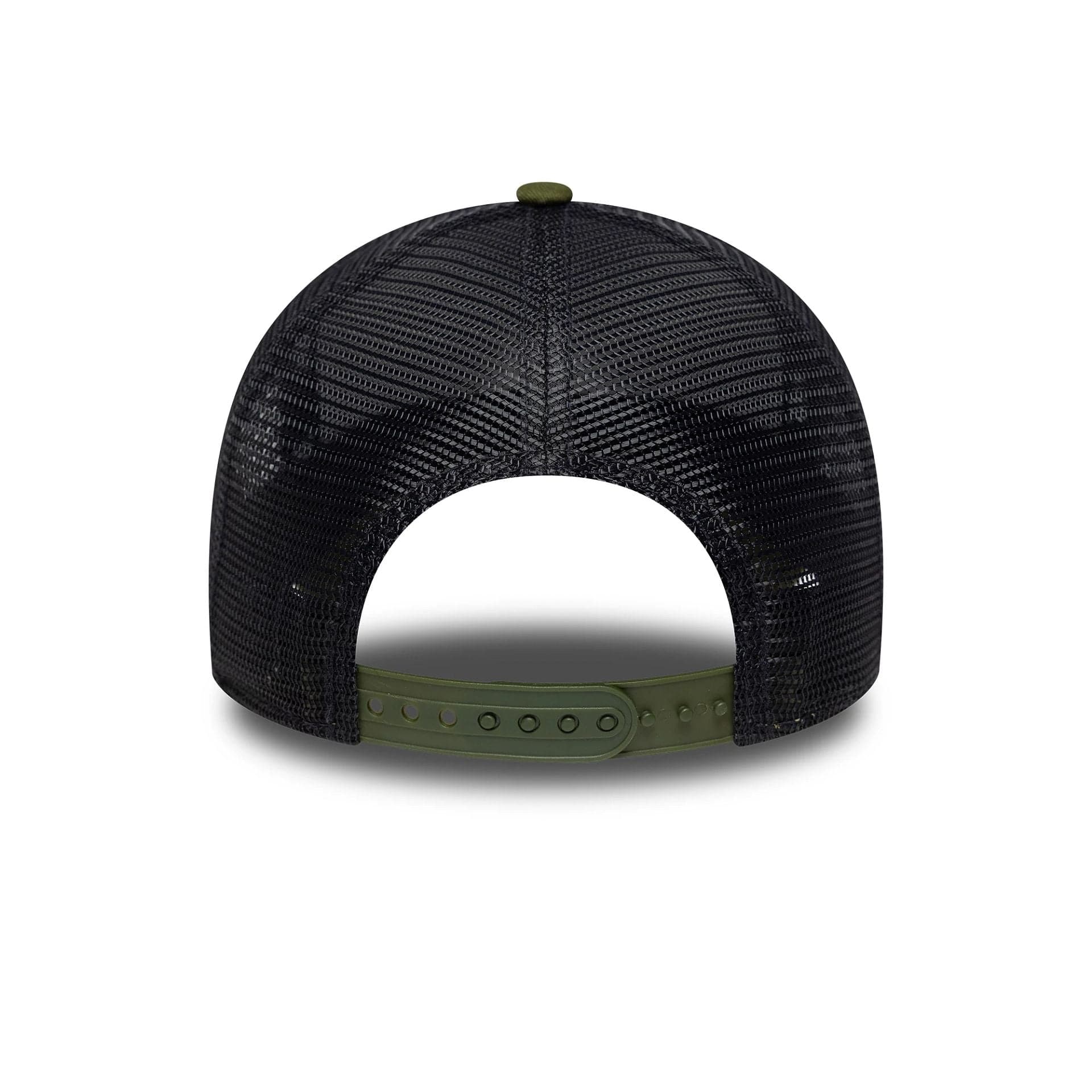 This is a  New Era Patch Dark Green 9FORTY A-Frame Trucker Adjustable Cap 4