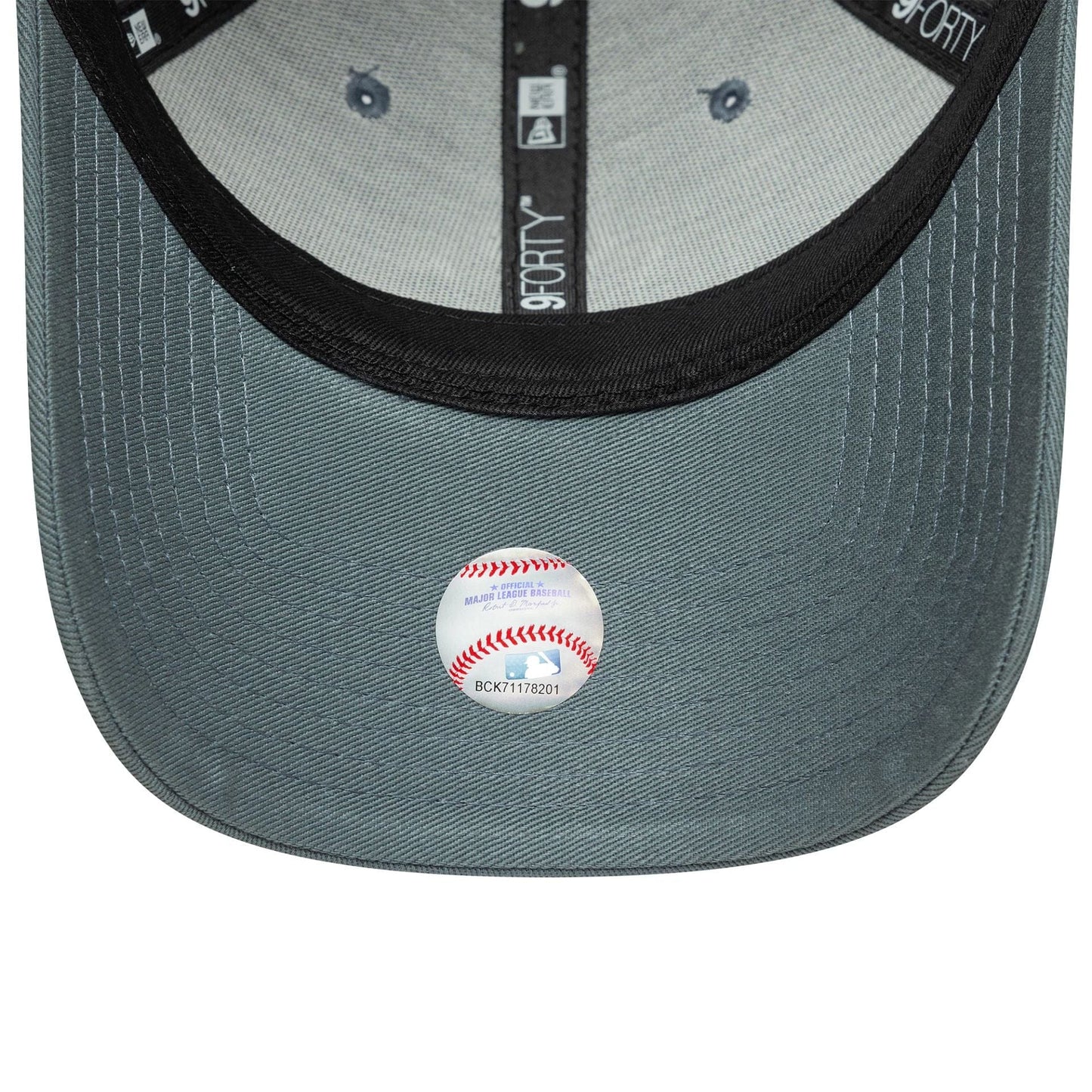 This is a New York Yankees MLB League Essential Dark Grey 9FORTY Adjustable Cap 5