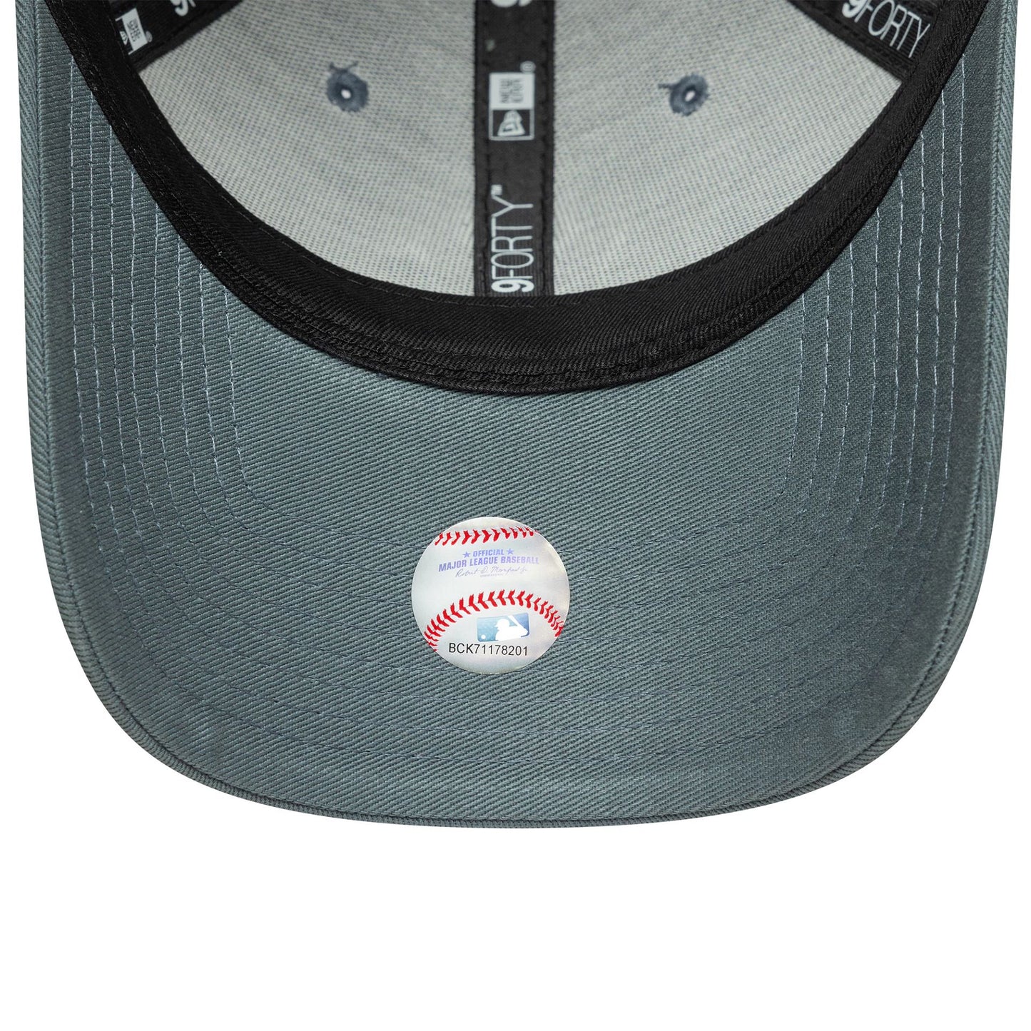 This is a New York Yankees MLB League Essential Dark Grey 9FORTY Adjustable Cap 5