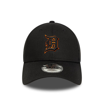 This is a Detroit Tigers MLB Team Outline Black 9FORTY Adjustable Cap 2