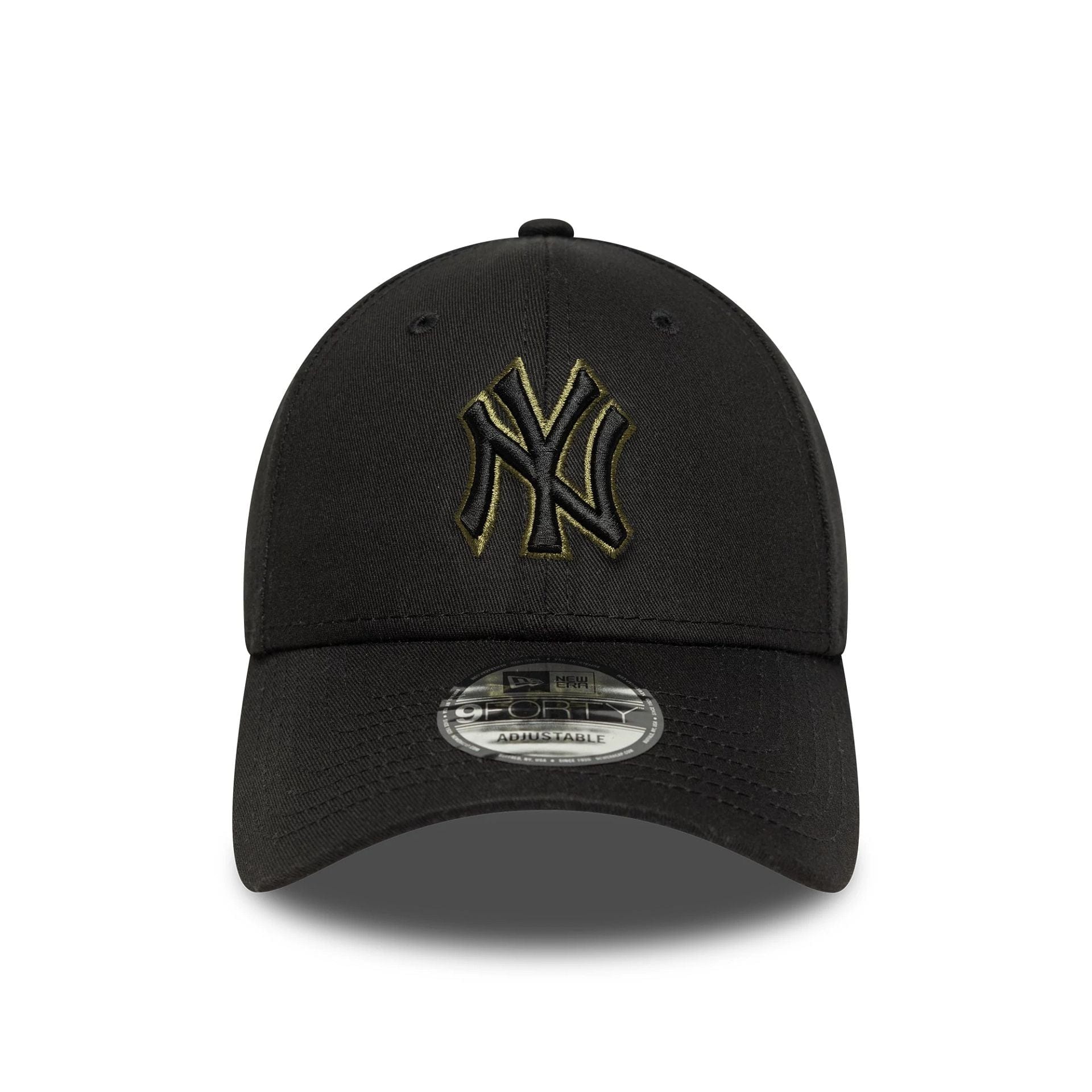 This is a New York Yankees MLB Team Outline Black 9FORTY Adjustable Cap 2