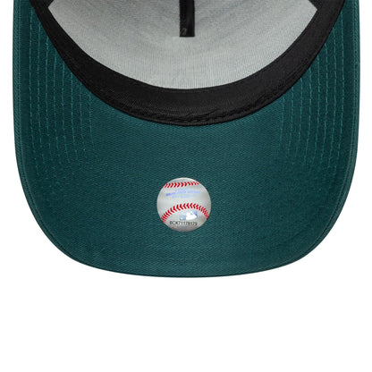 This is a LA Dodgers MLB League Essential Dark Green 9FORTY A-Frame Trucker Adjustable Cap 5
