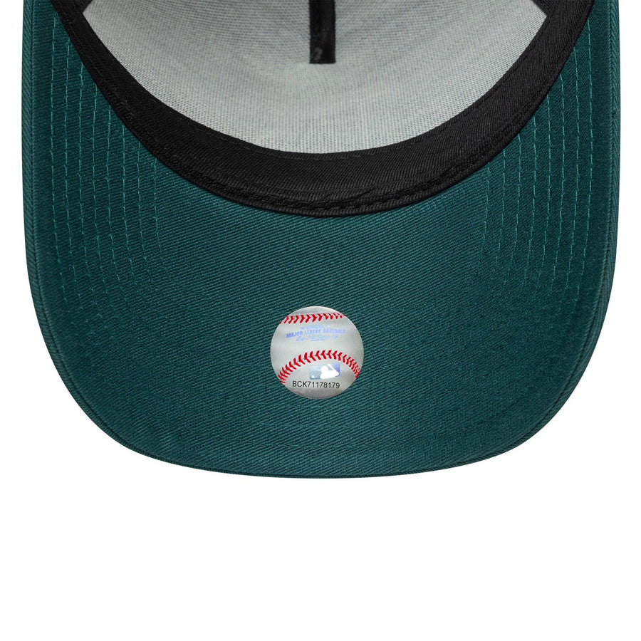 This is a LA Dodgers MLB League Essential Dark Green 9FORTY A-Frame Trucker Adjustable Cap 5