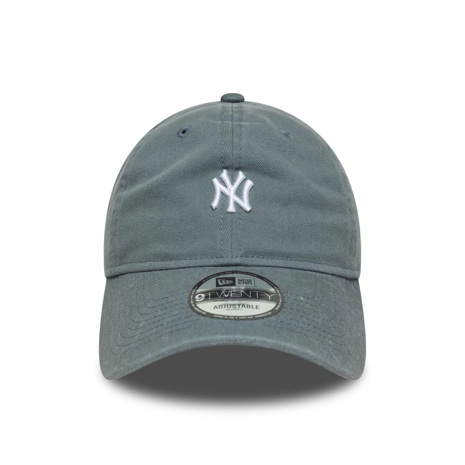 This is a New York Yankees MLB Washed Mini Logo Dark Grey 9TWENTY Adjustable Cap 2