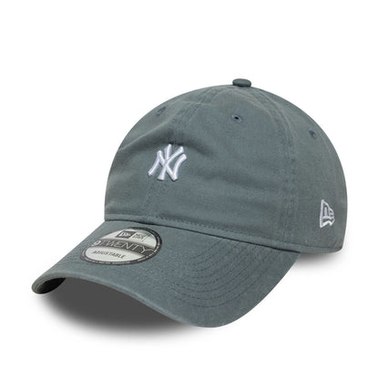 This is a New York Yankees MLB Washed Mini Logo Dark Grey 9TWENTY Adjustable Cap 1