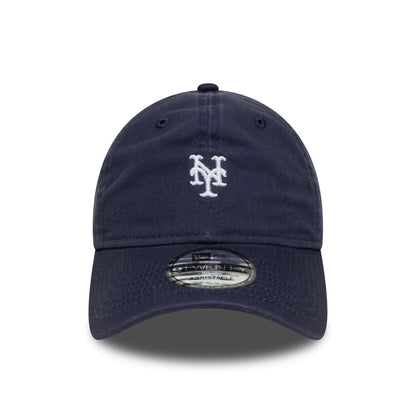 This is a New York Mets MLB Washed Mini Logo Navy 9TWENTY Adjustable Cap 2