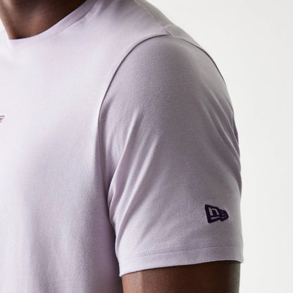 The Male model is wearing LA Lakers NBA Pastel Purple T-Shirt 5