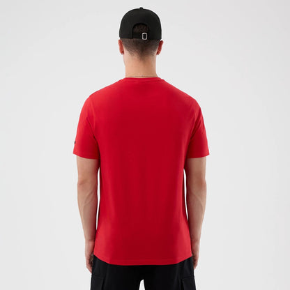 The Male model is wearing New York Yankees MLB Red T-Shirt 2