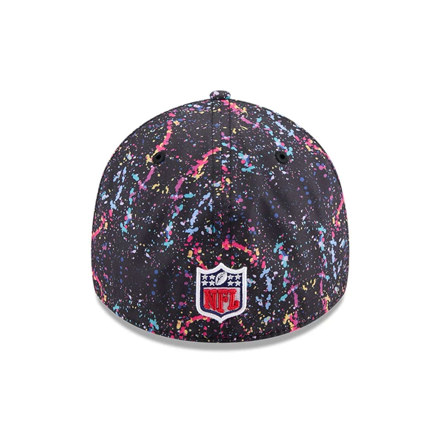 This is a Miami Dolphins NFL Crucial Catch 2025 Black 39THIRTY Stretch Fit Cap 6