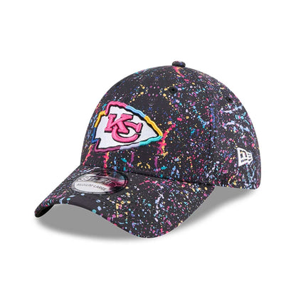 This is a Kansas City Chiefs NFL Crucial Catch 2025 Black 39THIRTY Stretch Fit Cap 3