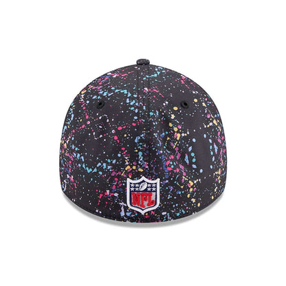 This is a Kansas City Chiefs NFL Crucial Catch 2025 Black 39THIRTY Stretch Fit Cap 6