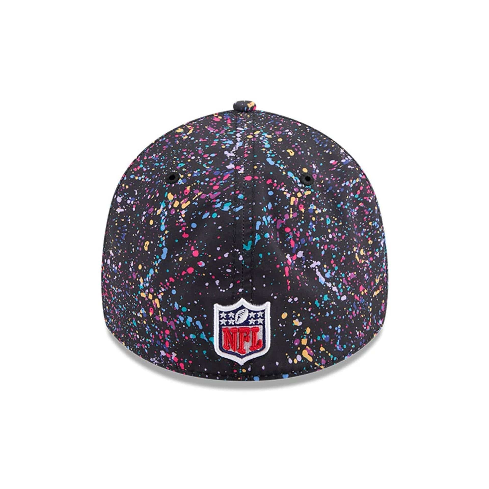 This is a New York Jets NFL Crucial Catch 2025 Black 39THIRTY Stretch Fit Cap 5