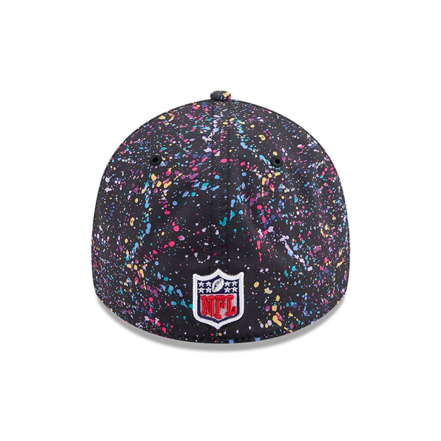 This is a New York Jets NFL Crucial Catch 2025 Black 39THIRTY Stretch Fit Cap 5