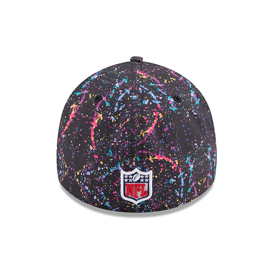 This is a Pittsburgh Steelers NFL Crucial Catch 2025 Black 39THIRTY Stretch Fit Cap 6