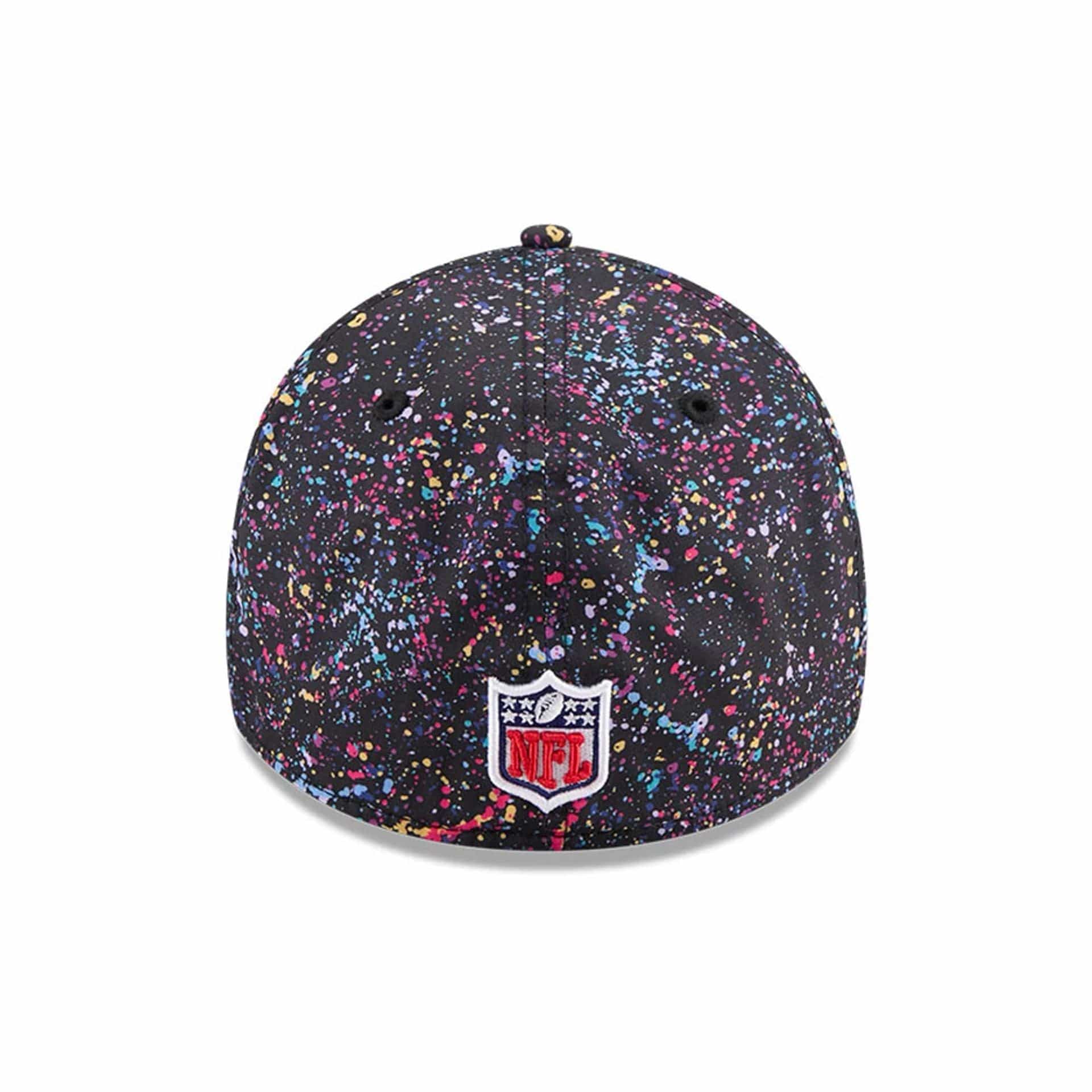 This is a New York Giants NFL Crucial Catch 2025 Black 39THIRTY Stretch Fit Cap 6