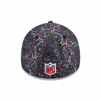 This is a Jacksonville Jaguars NFL Crucial Catch 2025 Black 39THIRTY Stretch Fit Cap 4