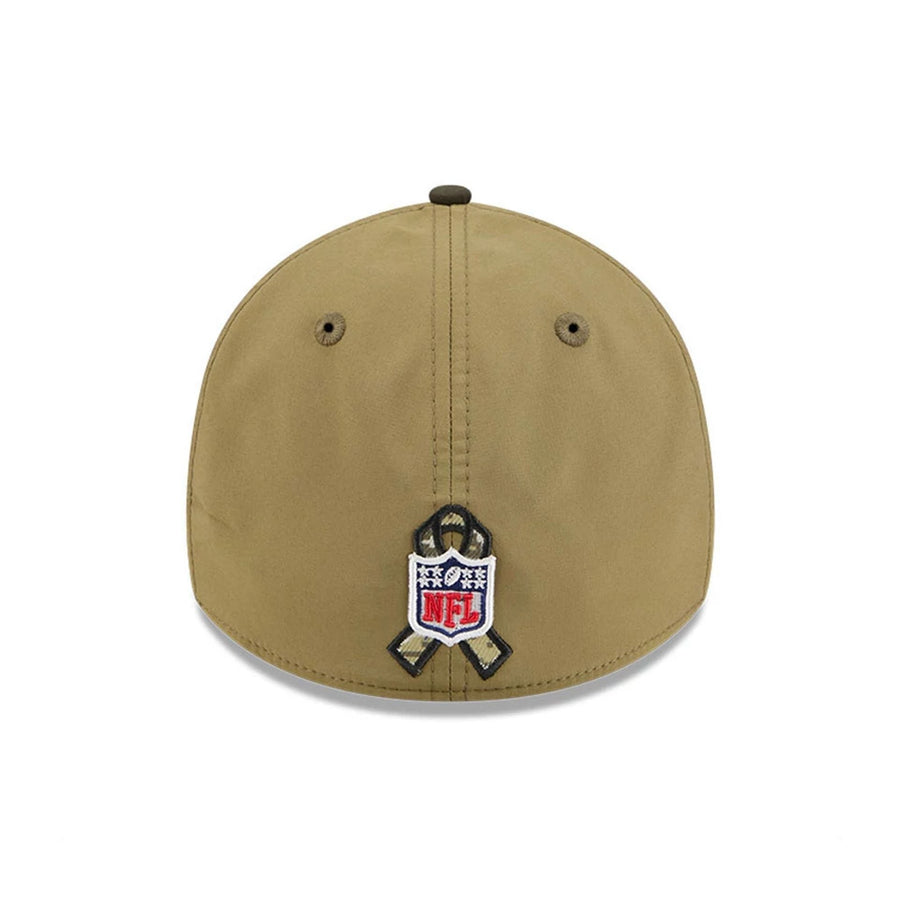 This is a Miami Dolphins NFL Salute To Service 2025 Dark Green 39THIRTY Stretch Fit Cap 4