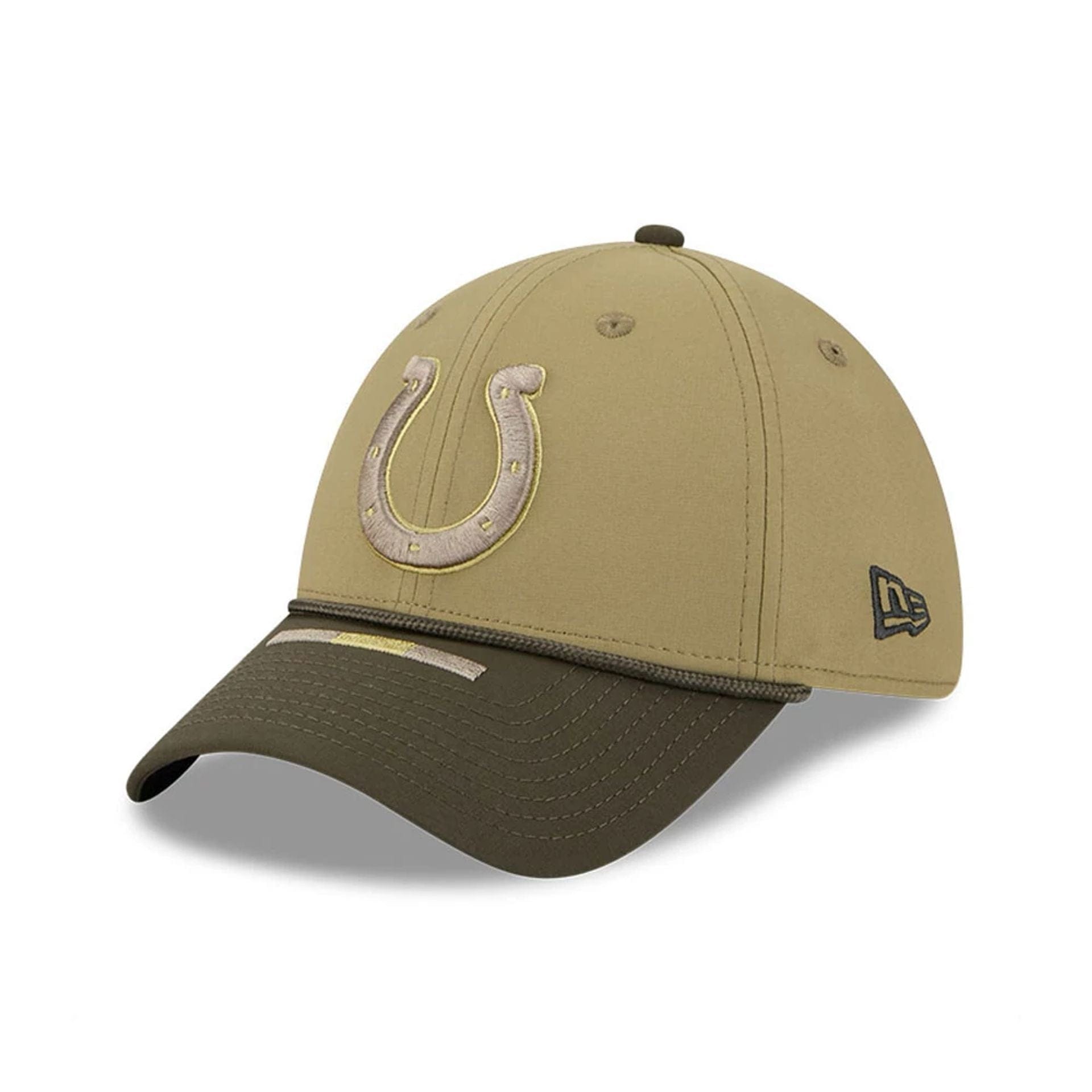 This is a Indianapolis Colts NFL Salute To Service 2025 Dark Green 39THIRTY Stretch Fit Cap 3