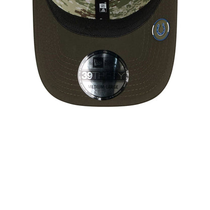 This is a Indianapolis Colts NFL Salute To Service 2025 Dark Green 39THIRTY Stretch Fit Cap 5