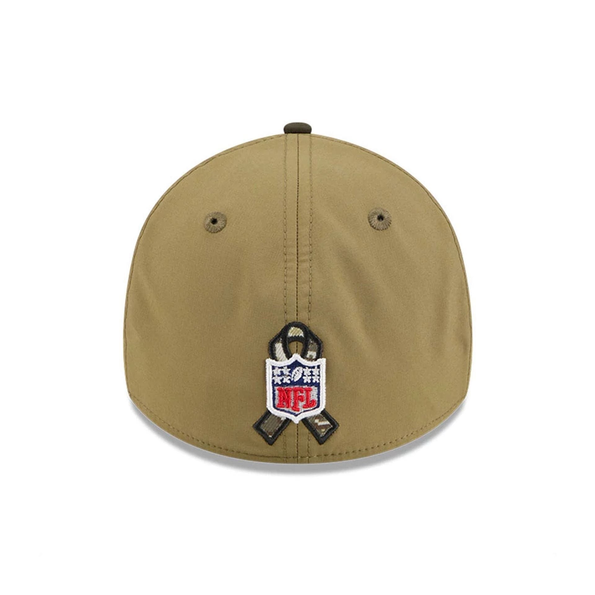This is a Jacksonville Jaguars NFL Salute To Service 2025 Dark Green 39THIRTY Stretch Fit Cap 4
