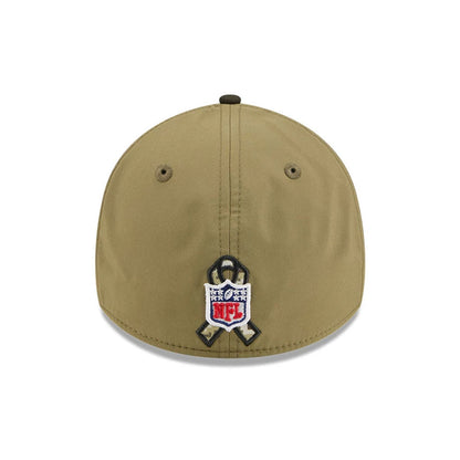 This is a Kansas City Chiefs NFL Salute To Service 2025 Dark Green 39THIRTY Stretch Fit Cap 4