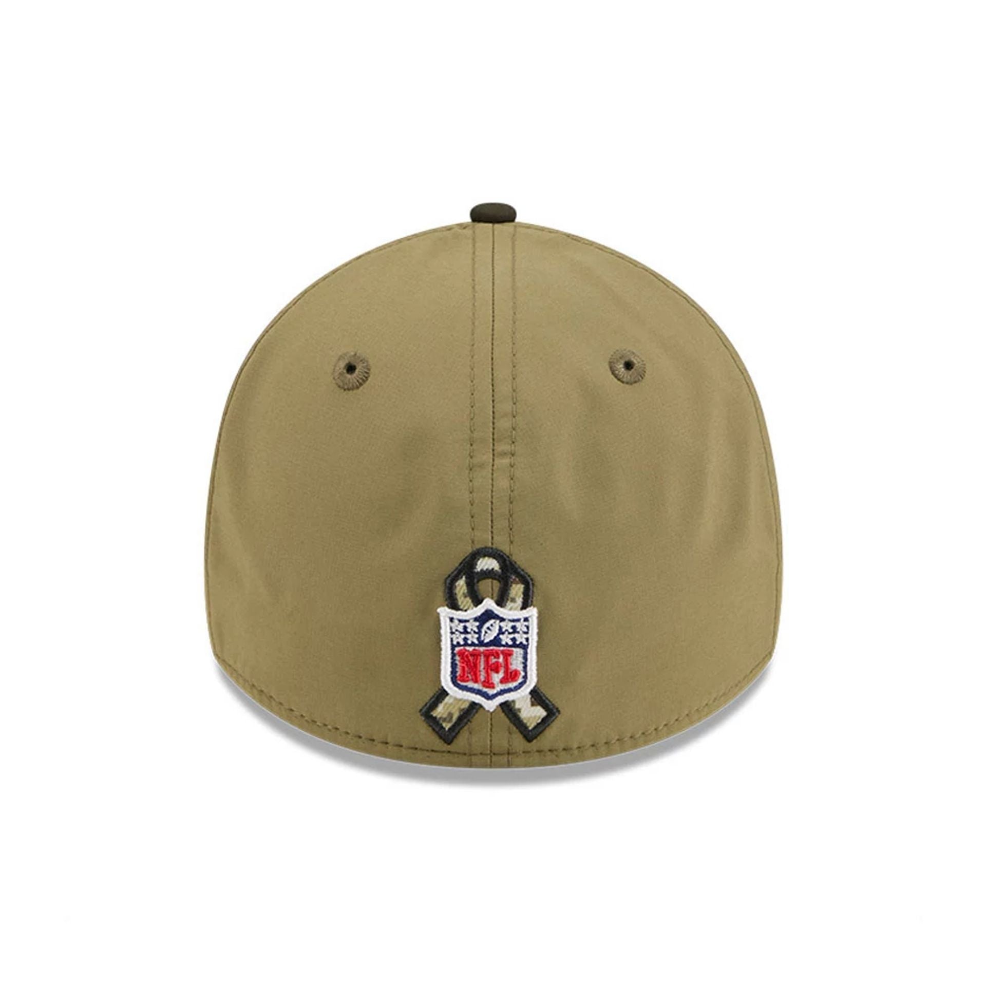 This is a Kansas City Chiefs NFL Salute To Service 2025 Dark Green 39THIRTY Stretch Fit Cap 4