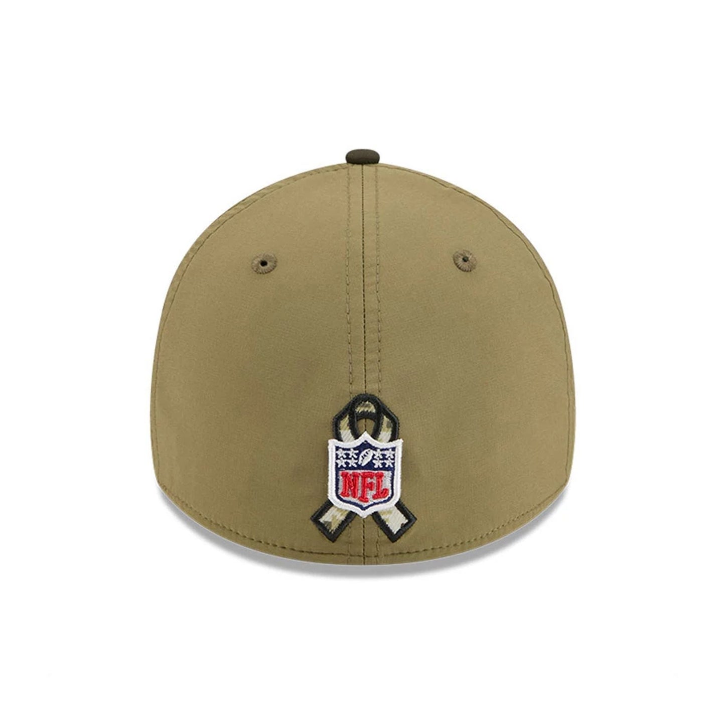This is a Philadelphia Eagles NFL Salute To Service 2025 Dark Green 39THIRTY Stretch Fit Cap 4