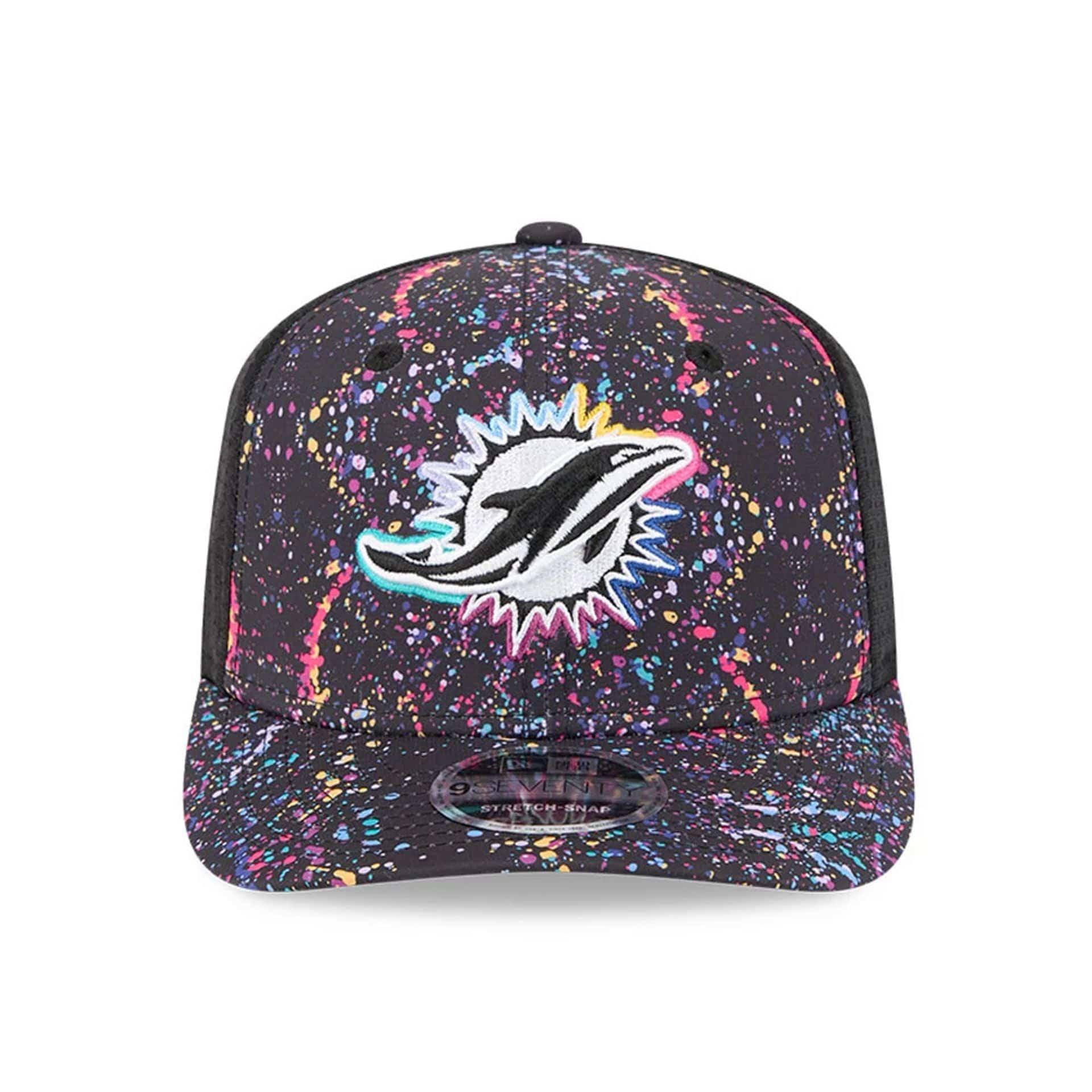 NFL Crucial Catch 2025 Miami Dolphins Black 9SEVENTY Stretch Snap