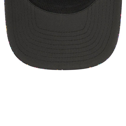 This is a Miami Dolphins NFL Crucial Catch 2025 Black 9SEVENTY Stretch Snap Adjustable Cap 7