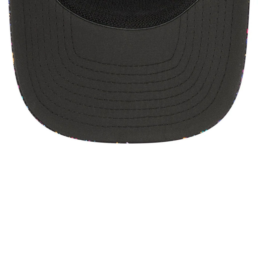 This is a Miami Dolphins NFL Crucial Catch 2025 Black 9SEVENTY Stretch Snap Adjustable Cap 7