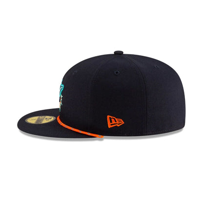 This is a Miami Dolphins NFL Rivalry 2025 Navy 59FIFTY Fitted Cap 5