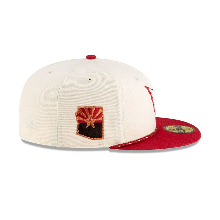 This is a Arizona Cardinals NFL Rivalry 2025 Cream 59FIFTY Fitted Cap 5