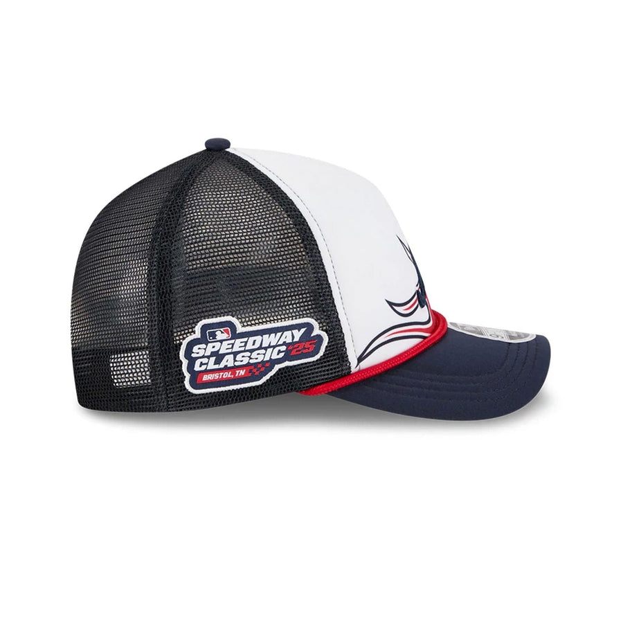This is a Atlanta Braves MLB Bristol 2025 Navy 9FORTY M-Crown A-Frame Adjustable Cap 4