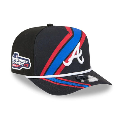 This is a Atlanta Braves MLB Bristol 2025 Black 9FIFTY A-Frame Snapback Adjustable Cap 1
