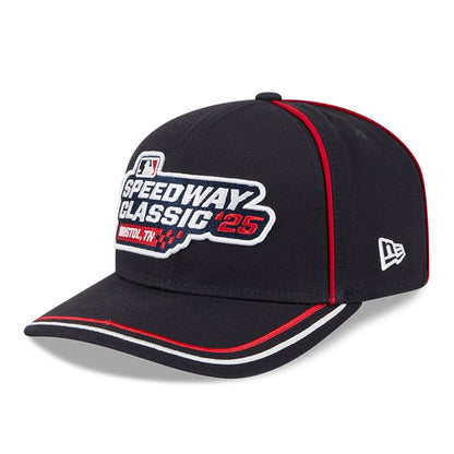 This is a Atlanta Braves MLB Bristol 2025 Navy 9SEVENTY Stretch Snap Adjustable Cap 3