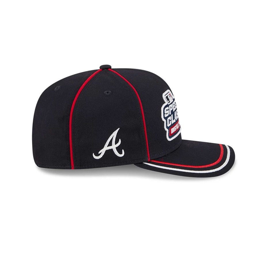 This is a Atlanta Braves MLB Bristol 2025 Navy 9SEVENTY Stretch Snap Adjustable Cap 4
