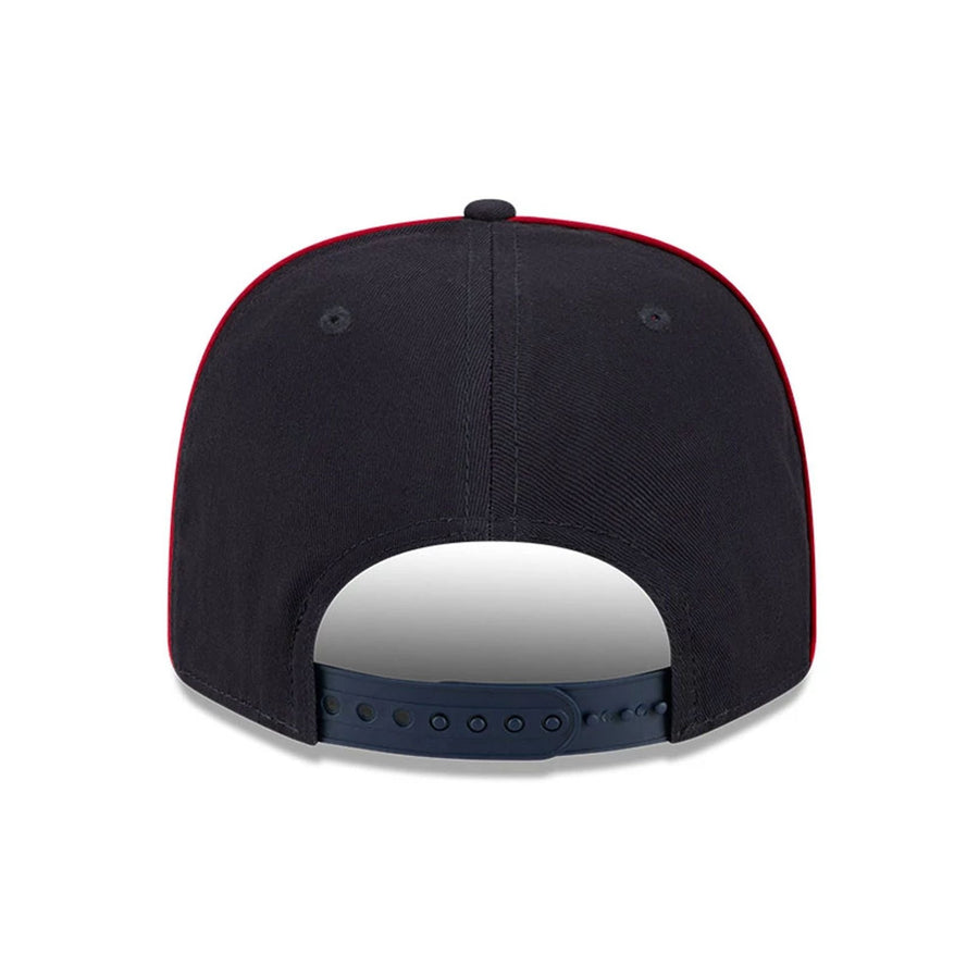 This is a Atlanta Braves MLB Bristol 2025 Navy 9SEVENTY Stretch Snap Adjustable Cap 6