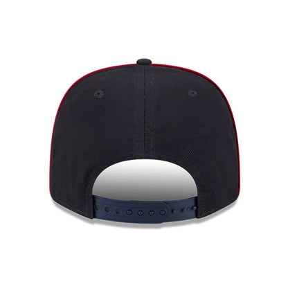This is a Atlanta Braves MLB Bristol 2025 Navy 9SEVENTY Stretch Snap Adjustable Cap 6