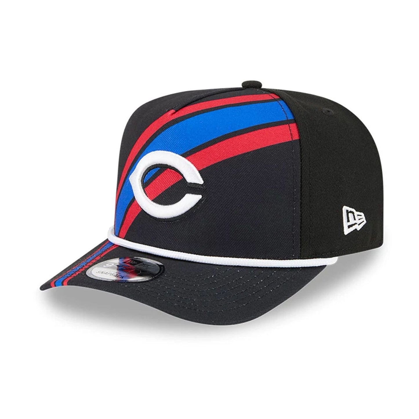 This is a Cincinnati Reds MLB Bristol 2025 Black 9FIFTY A-Frame Snapback Adjustable Cap 4