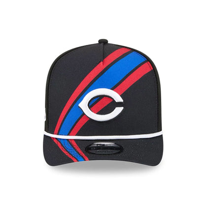 This is a Cincinnati Reds MLB Bristol 2025 Black 9FIFTY A-Frame Snapback Adjustable Cap 3