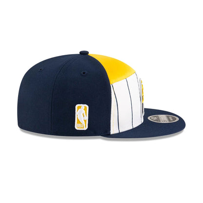 This is a Indiana Pacers NBA Tip Off 2025 Dark Blue 9FIFTY Split Panel Snapback Adjustable Cap 6