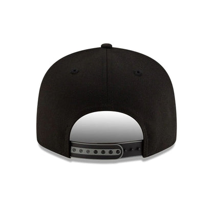 This is a Brooklyn Nets NBA Tip Off 2025 Black 9FIFTY Split Panel Snapback Adjustable Cap 7