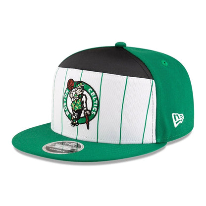 This is a Boston Celtics NBA Tip Off 2025 Green 9FIFTY Split Panel Snapback Adjustable Cap 4