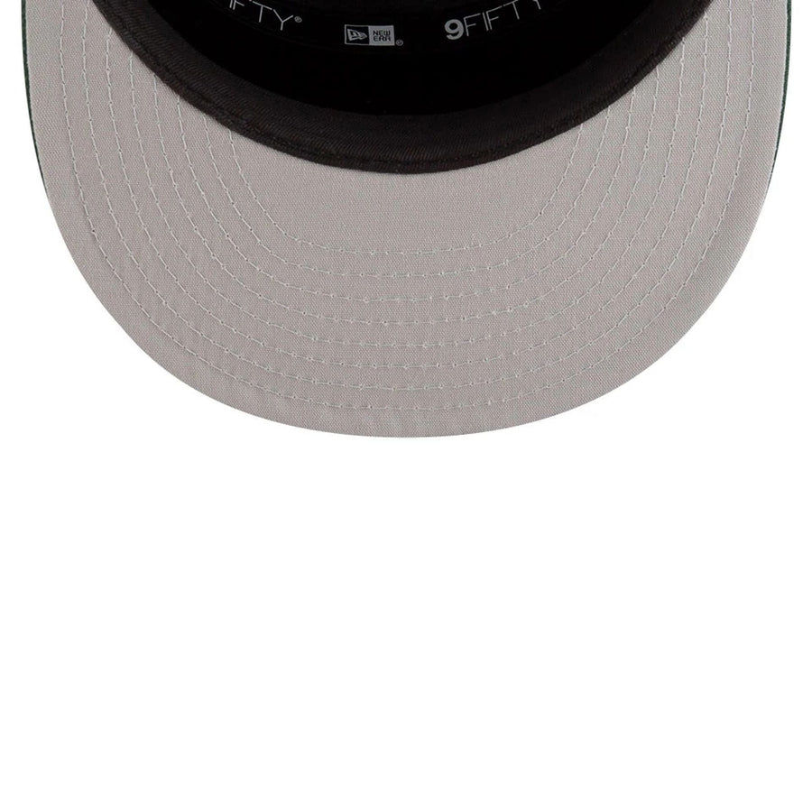 This is a Milwaukee Bucks NBA Tip Off 2025 Dark Green 9FIFTY Split Panel Snapback Adjustable Cap 2