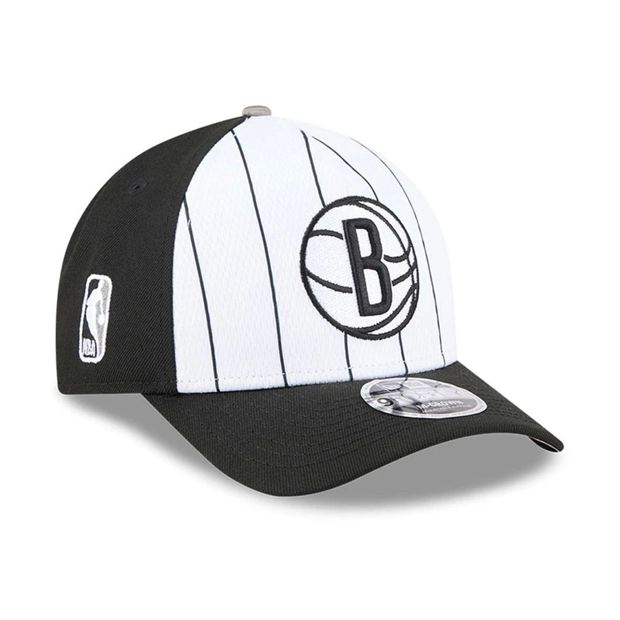 This is a Brooklyn Nets NBA Tip Off 2025 Black 9FORTY M-Crown A-Frame Adjustable Cap 4