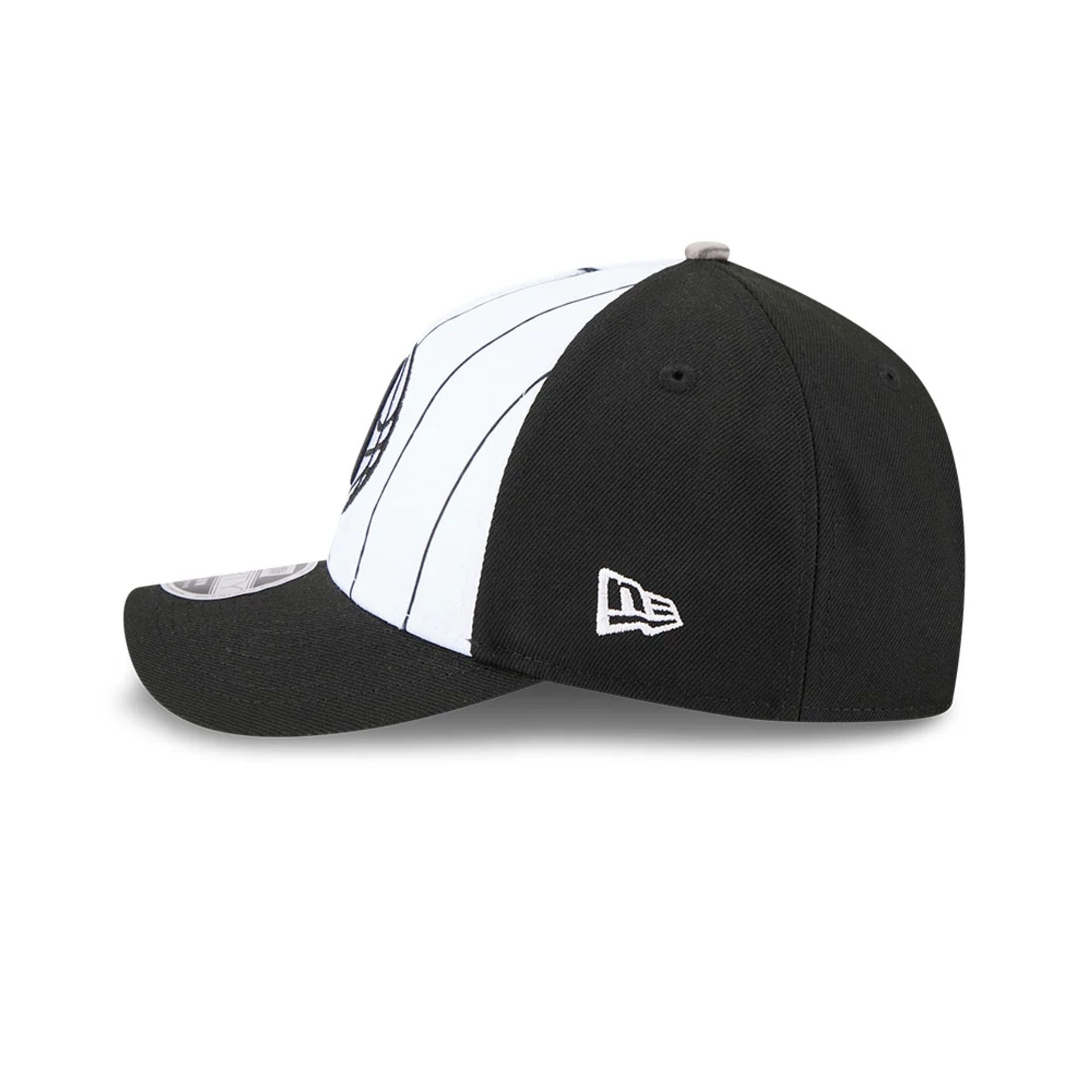 This is a Brooklyn Nets NBA Tip Off 2025 Black 9FORTY M-Crown A-Frame Adjustable Cap 7