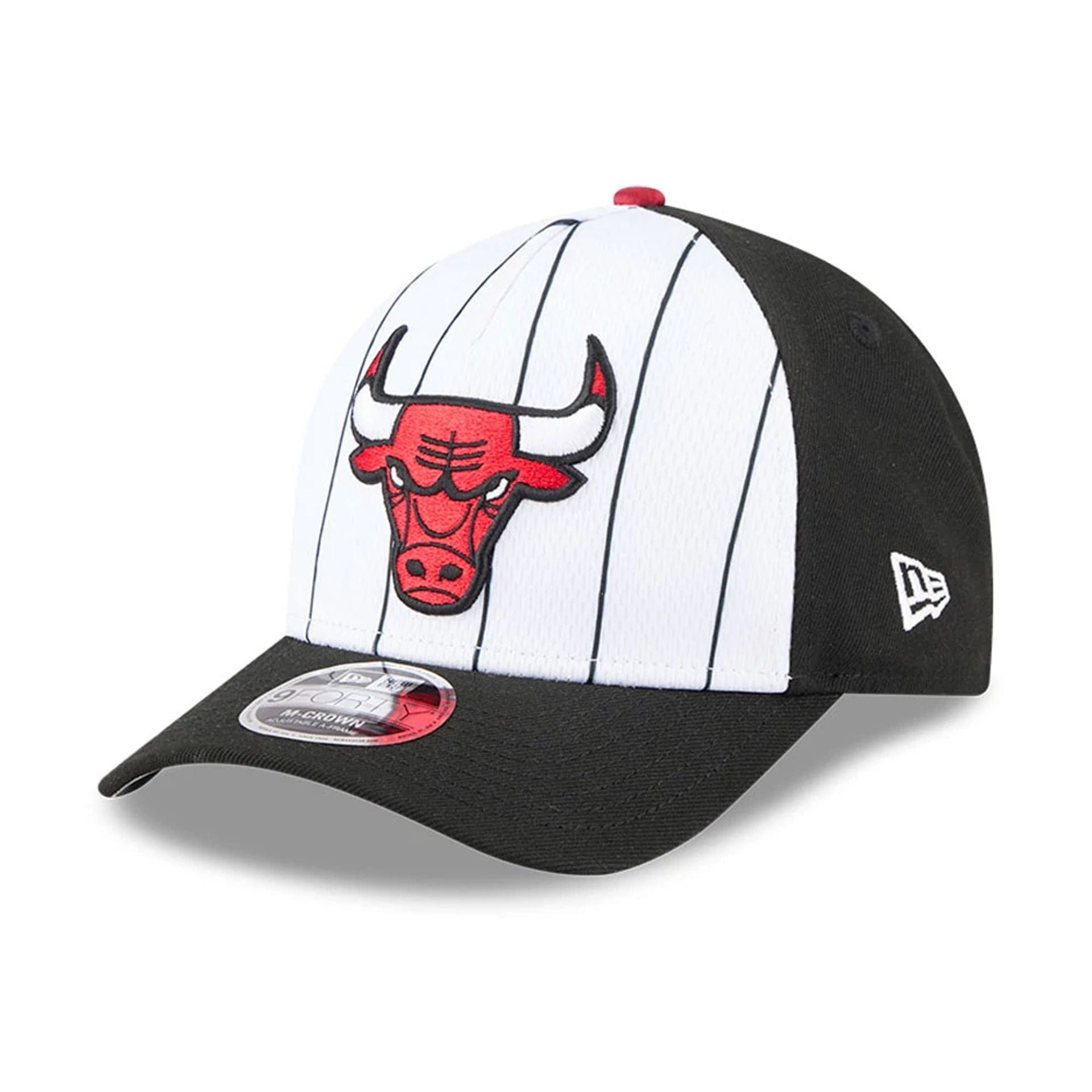 This is a Chicago Bulls NBA Tip Off 2025 Black 9FORTY M-Crown A-Frame Adjustable Cap 1