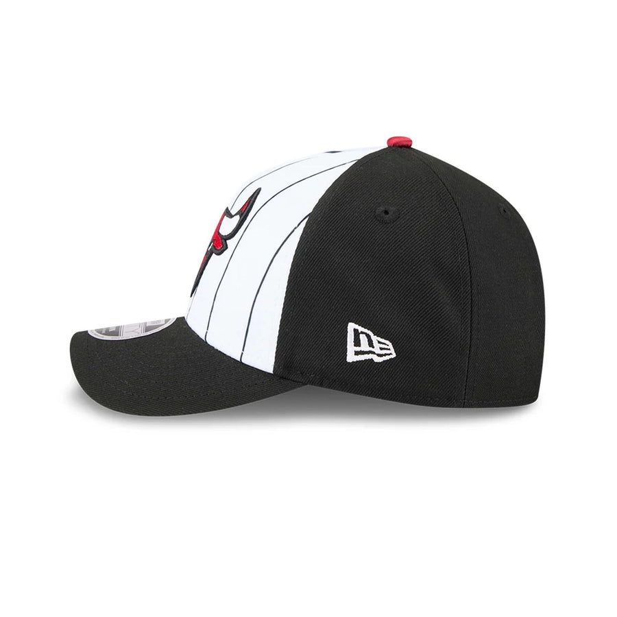 This is a Chicago Bulls NBA Tip Off 2025 Black 9FORTY M-Crown A-Frame Adjustable Cap 7