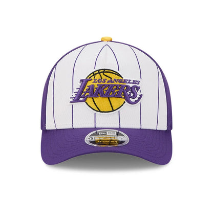 This is a LA Lakers NBA Tip Off 2025 Purple 9FORTY M-Crown A-Frame Adjustable Cap 3