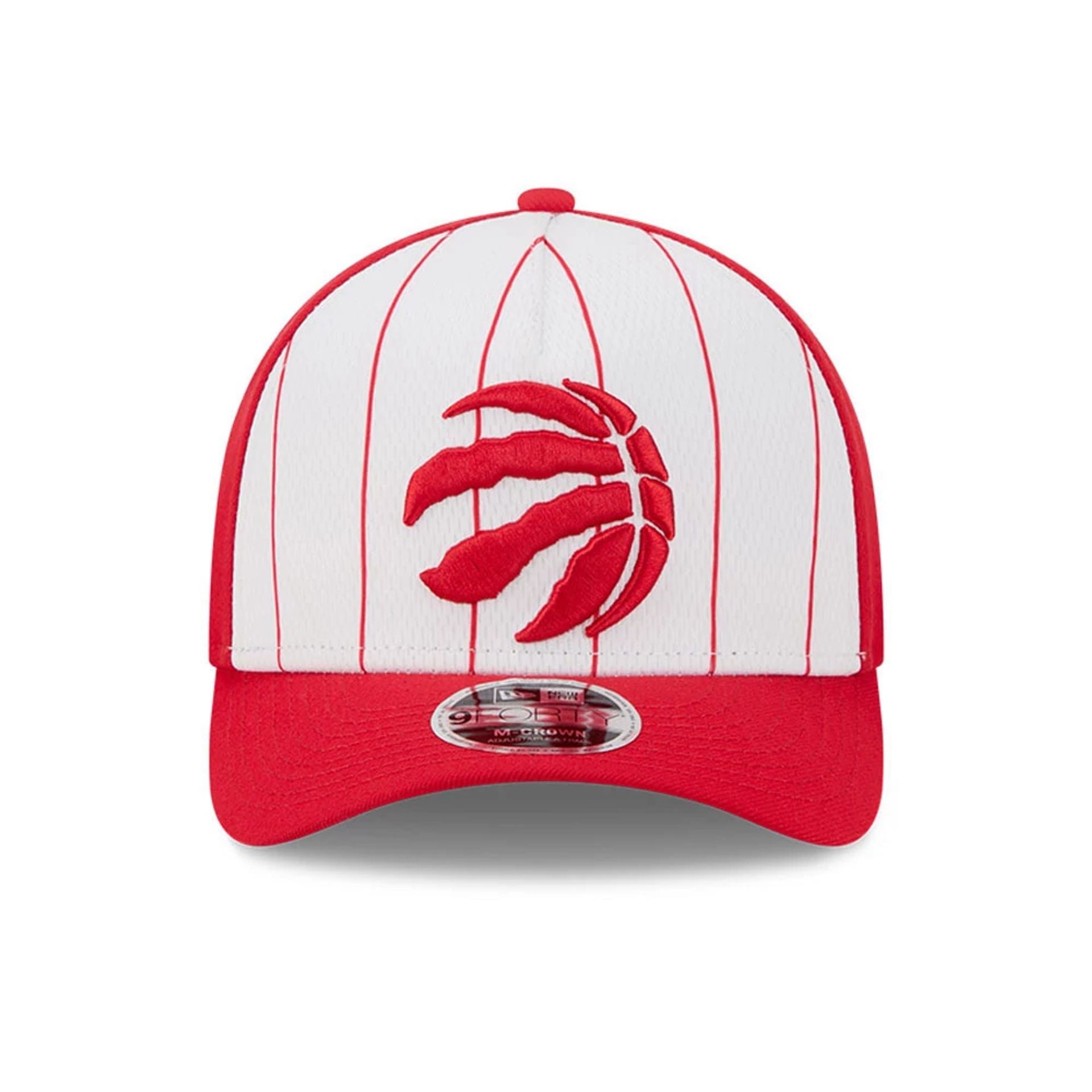 This is a Toronto Raptors NBA Tip Off 2025 Red 9FORTY M-Crown A-Frame Adjustable Cap 3